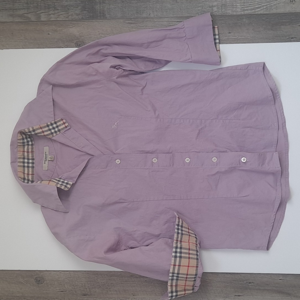 Burberry Button-Down Shirt with Signature Trim Size S 🔥🔥 - Picture 7 of 14